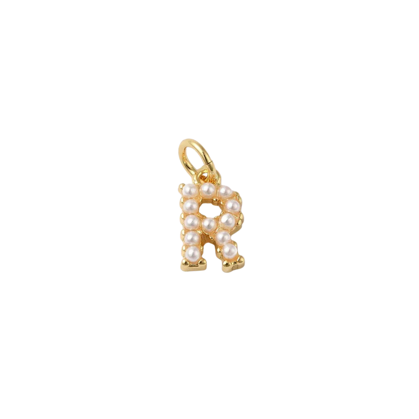 Charm - Alphabet Pearl (Gold)