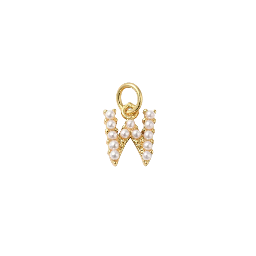 Charm - Alphabet Pearl (Gold)