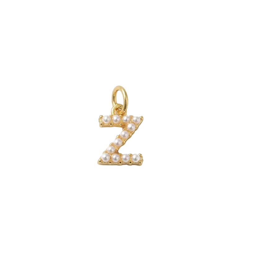 Charm - Alphabet Pearl (Gold)