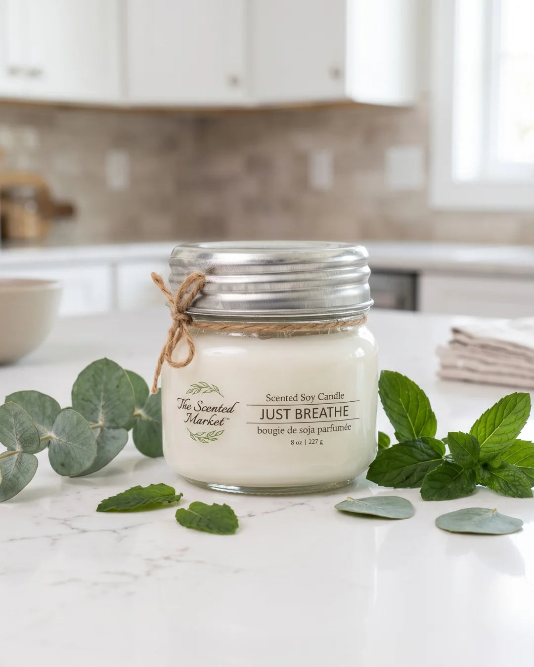 Scented Market - JUST BREATHE Soy Wax Candle 8 oz