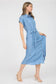 The Short Sleeve Denim Button Down Midi Dress