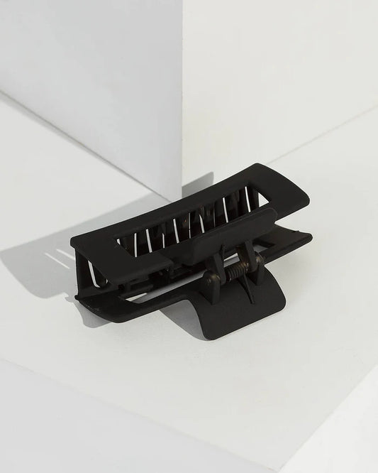 Black Square Matte Claw Clip