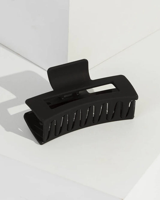 Black Square Matte Claw Clip