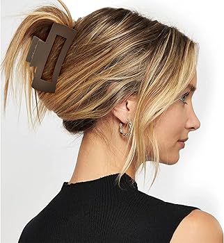 Brown Square Matte Claw Clip