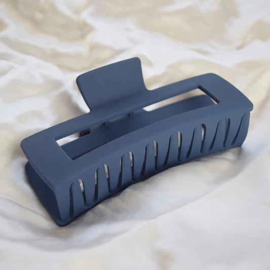 Navy Square Matte Claw Clip