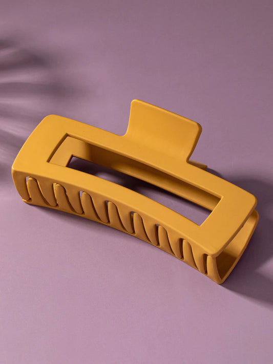 Mustard Yellow Square Matte Claw Clip