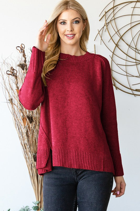 The Ginette Sweater - Burgundy