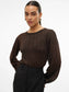 The Talia Long Sleeve Pullover Sweater - Chocolate