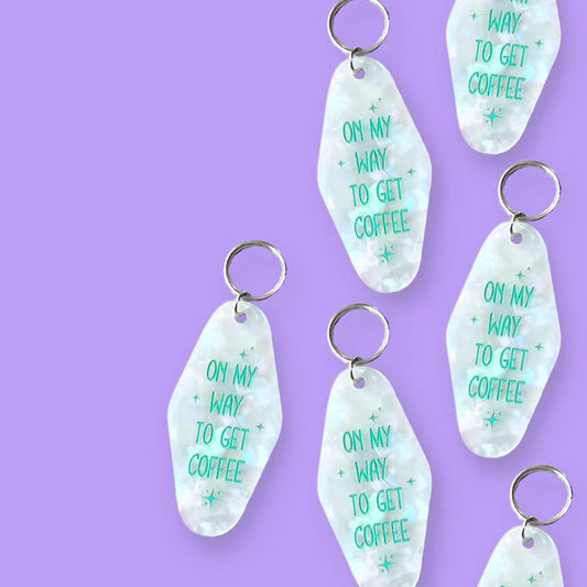 On my way to get coffee - Keychain