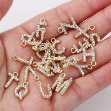 Charm - Alphabet Circle Rhinestone
