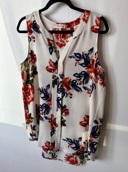 Preloved- Faith & Joy Sleeveless Floral Top