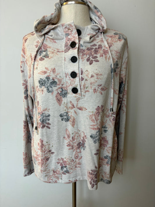Pre-Loved Point Zero Floral Button Sweater