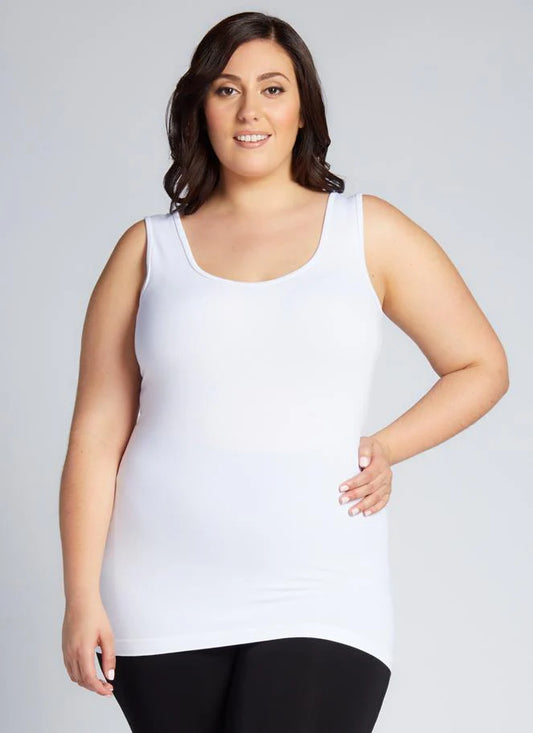 Seamless Bamboo Tank - White