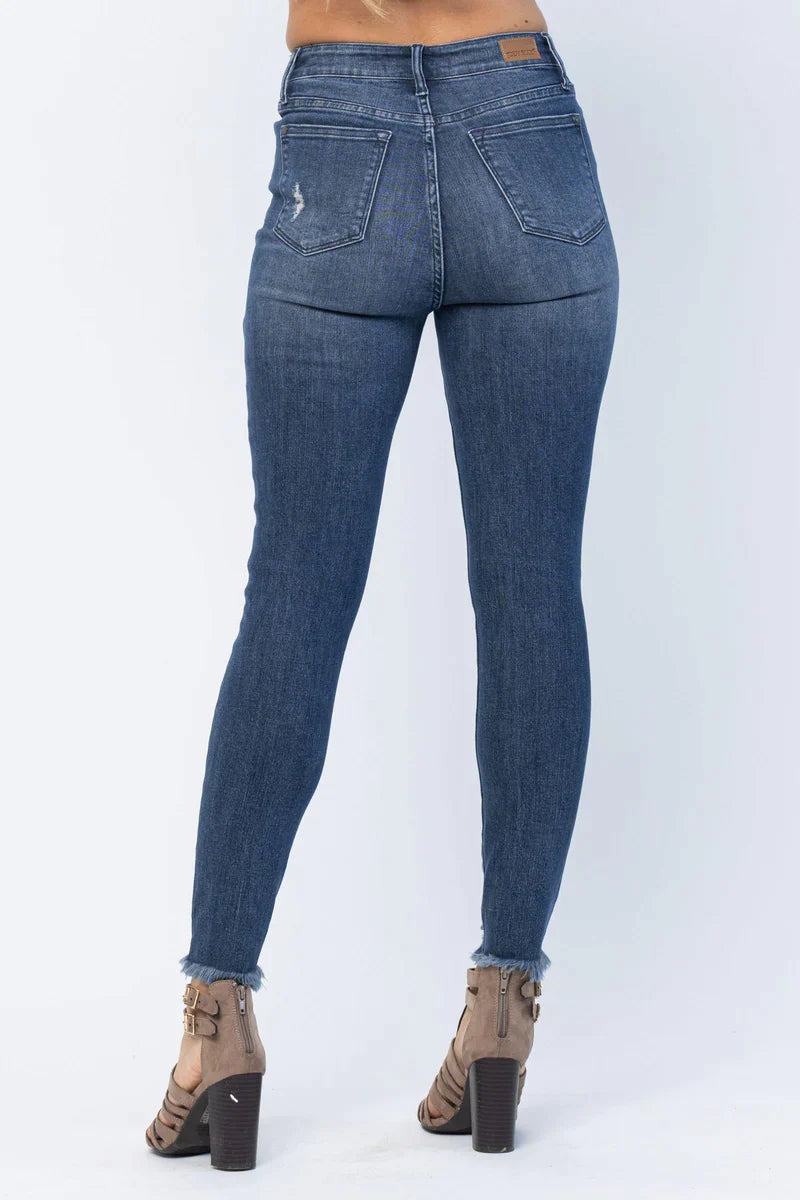  Judy Blue High Waist Tummy Control Classic Straight Jeans Blue  : Clothing, Shoes & Jewelry