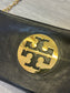 PRE-LOVED TORY BURCH LEATHER CLUTCH WITH SHOULDER STRAP