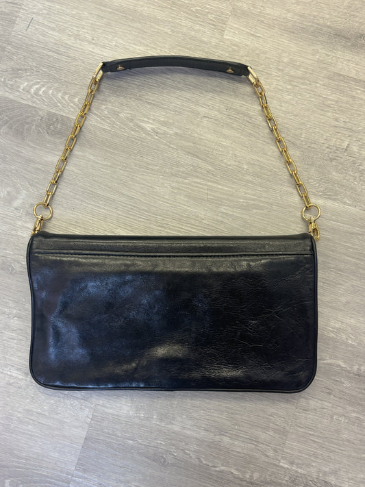 PRE-LOVED TORY BURCH LEATHER CLUTCH WITH SHOULDER STRAP