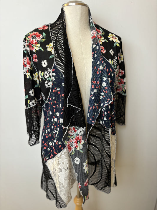 Pre-Loved Creation Open Cardigan Patchwork