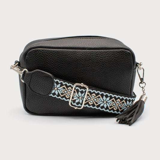 7112 - Versatile Crossbody Bag - Black