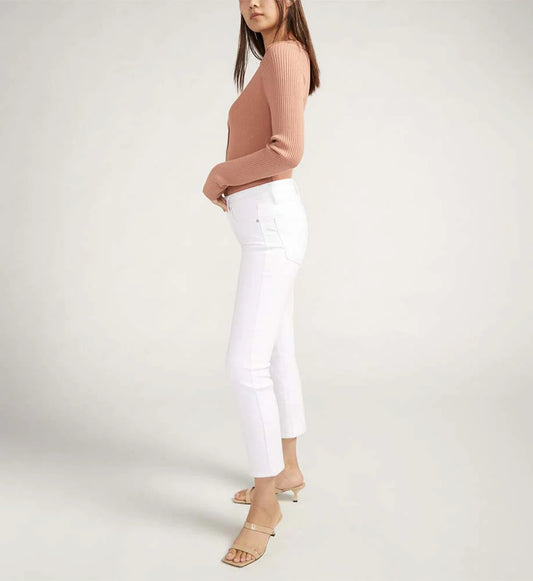 Silver Jeans - Isbister High Rise Straight Leg Jeans - White