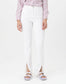 Renaur - White Woven Jeans with Open Slit