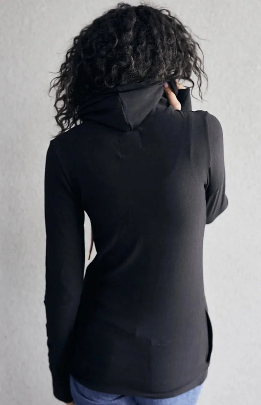 Pink Cement - 1/4 Zip- Blk with Rose Gold