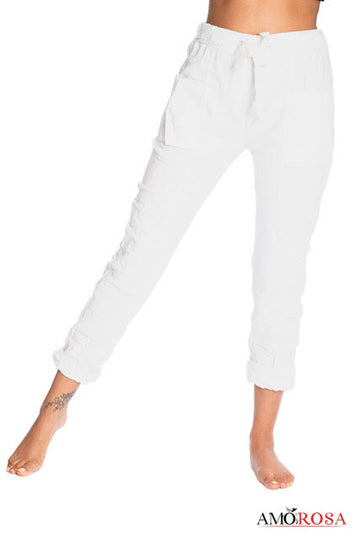 Amorosa - Italian Joggers - White