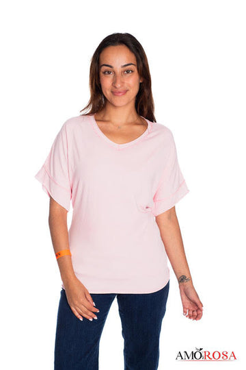 Amorosa - Heart Back Tee Pink
