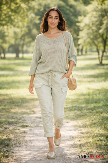 Amorosa Mesh Sweater - Pistache