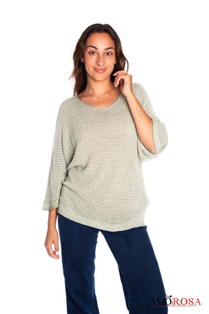 Amorosa Mesh Sweater - Pistache