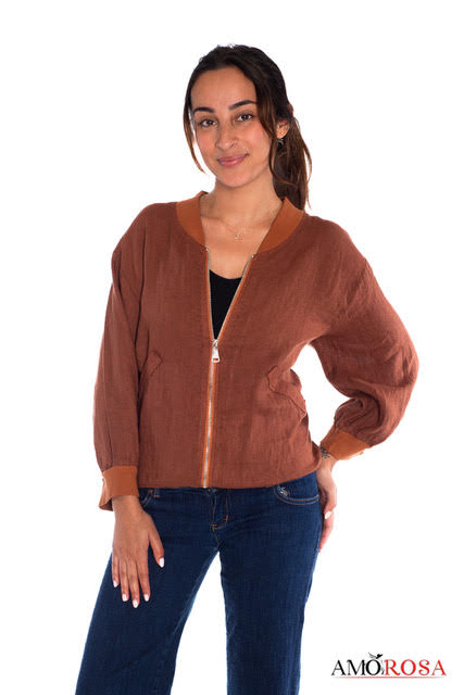Amorosa - Linen Jacket - Redwood